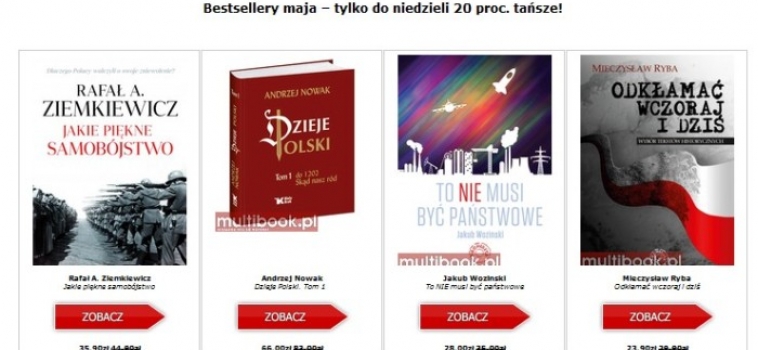 Majowe TOP 10 księgarni Multibook.pl